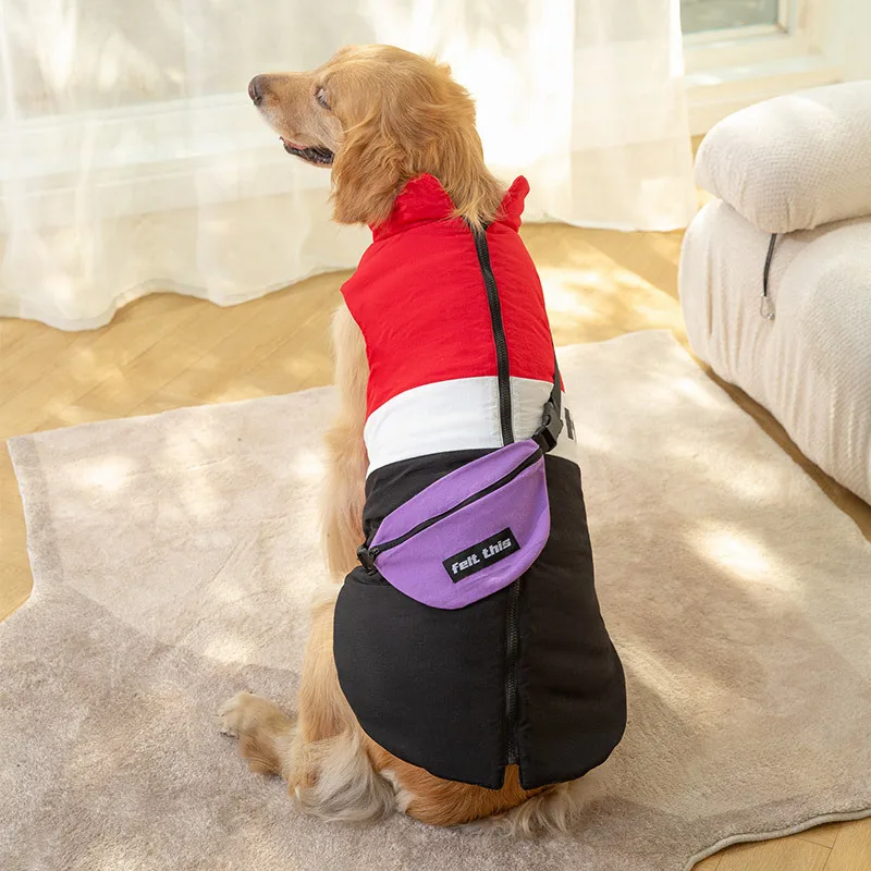 

ZOOBERS Big Dog Winter Coats Waterproof Windproof Snow-proof Dog Jacket with Storage Pocket Cold Weather Dog Winter Vests