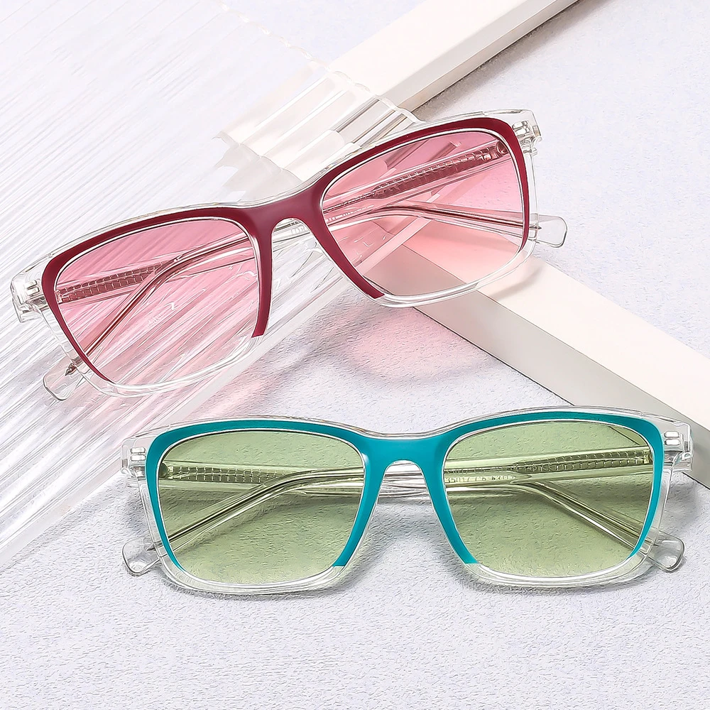 

Blue Light Blocking Sunglasses TR90 Vintage Frame Eyewear Jelly Color Anti-blue Ray Designer Glasses For Women Men lentes de sol