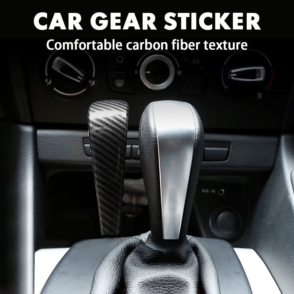 

Carbon Fiber Gear Shift Knob Cover Shell Car Tuning for BMW 3 Series E91 E90 E93 2006-2012 Gadget Car Decor Accessories