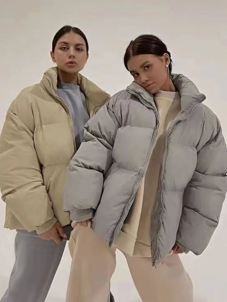 Thicken Warm Zippers Parkas coat Women Pockets Long Sleeve Coats Autumn Winter Female Fashion Casual Windproof Parkas