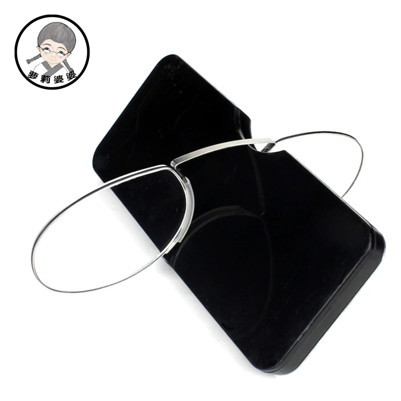 

Foam Nose Reading Glasses Men With Case Women Nose Pads Clips Mini Magnifying glasses portable