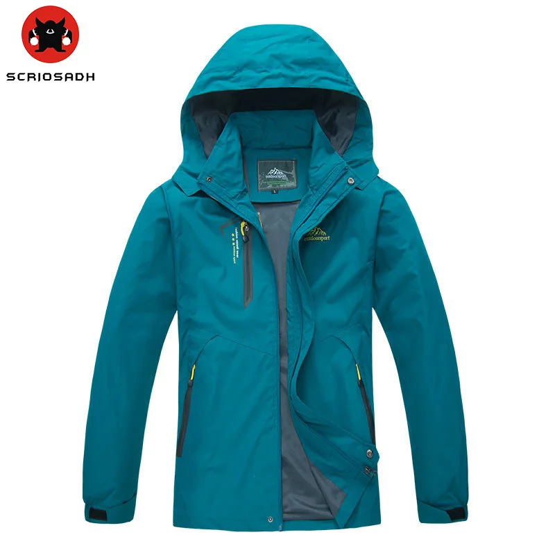 

SCRIOSADH Outdoor Softshell Clothing Camping Hiking Waterproof Coat Spring Autumn Men Women Climbing Fishing Windbreaker