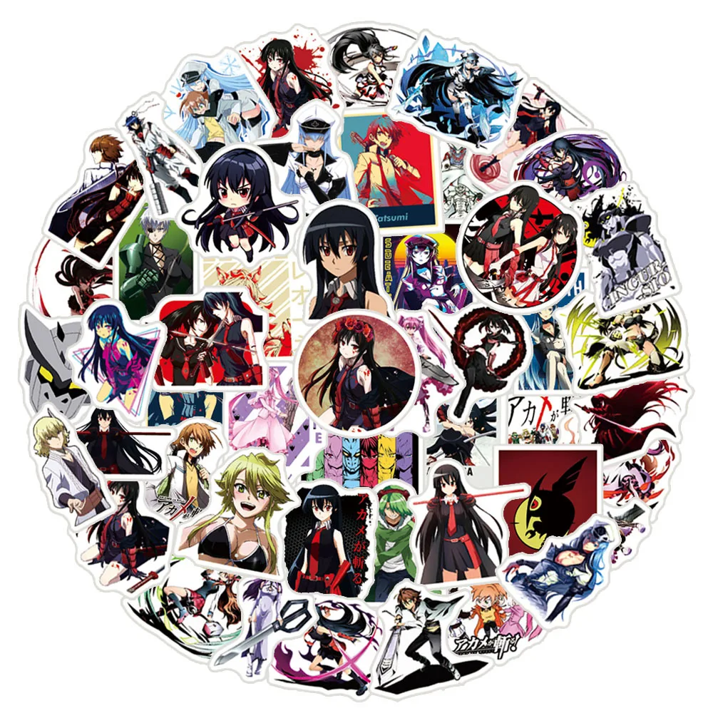 

10/50PCS Akame ga KILL! Anime Stickers Graffiti For Laptop Luggage Car Bicycle Skateboard Computer Waterproof Decal Toys