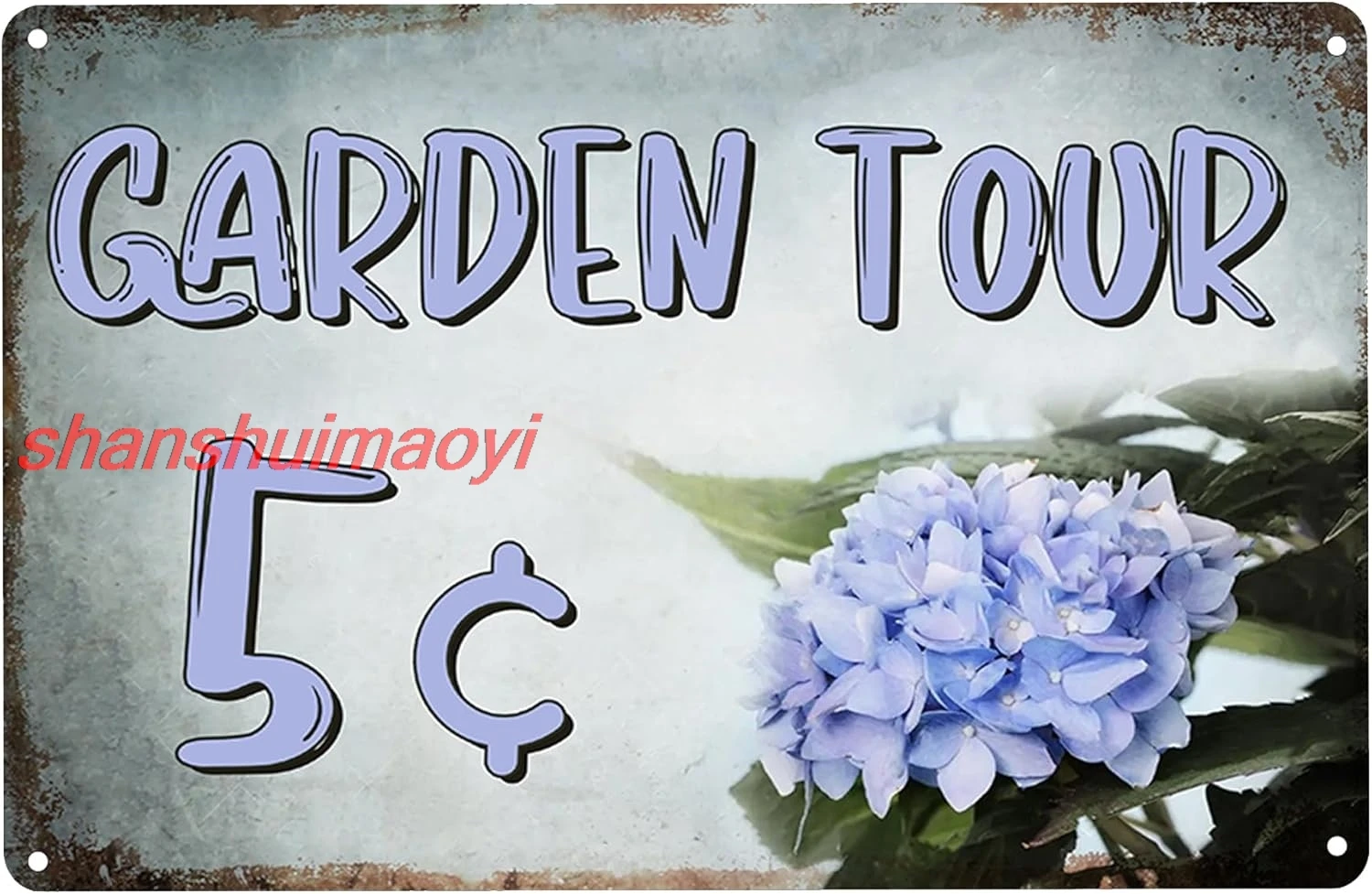 Садовая жестяная вывеска Металлические вывески для сада на открытом воздухе -