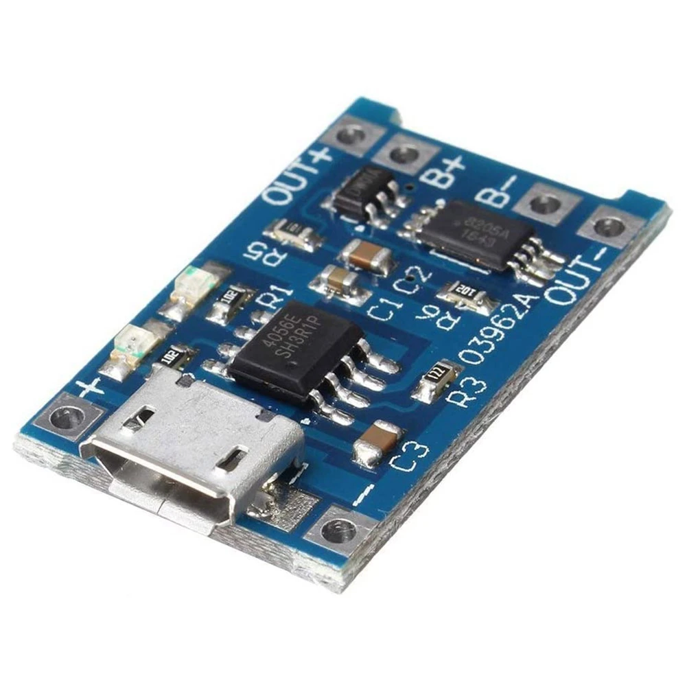 

10Pcs 5V 1A 18650 Lithium Battery Charging Board TP4056 Lithium Battery Charging Board Micro-USB Charge Module Protect