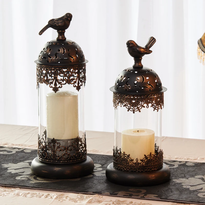 Glass Candle Holder Desktop Decoration Storage Jar Living Room Decoration Accessories