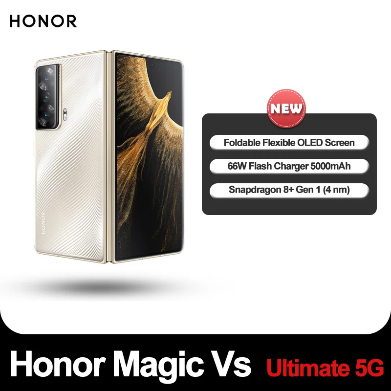

Оригинальный Смартфон Honor Magic Vs Ultimate Edition, дисплей 7,9 дюймов, Snapdragon 8 + Gen 1, 120 Гц, 66 Вт, 5000 мАч, MagicOS 7,0