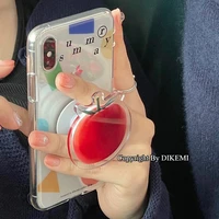 korean popular tomato phone case for iphone131112promax xsmax xr soft cover with holder