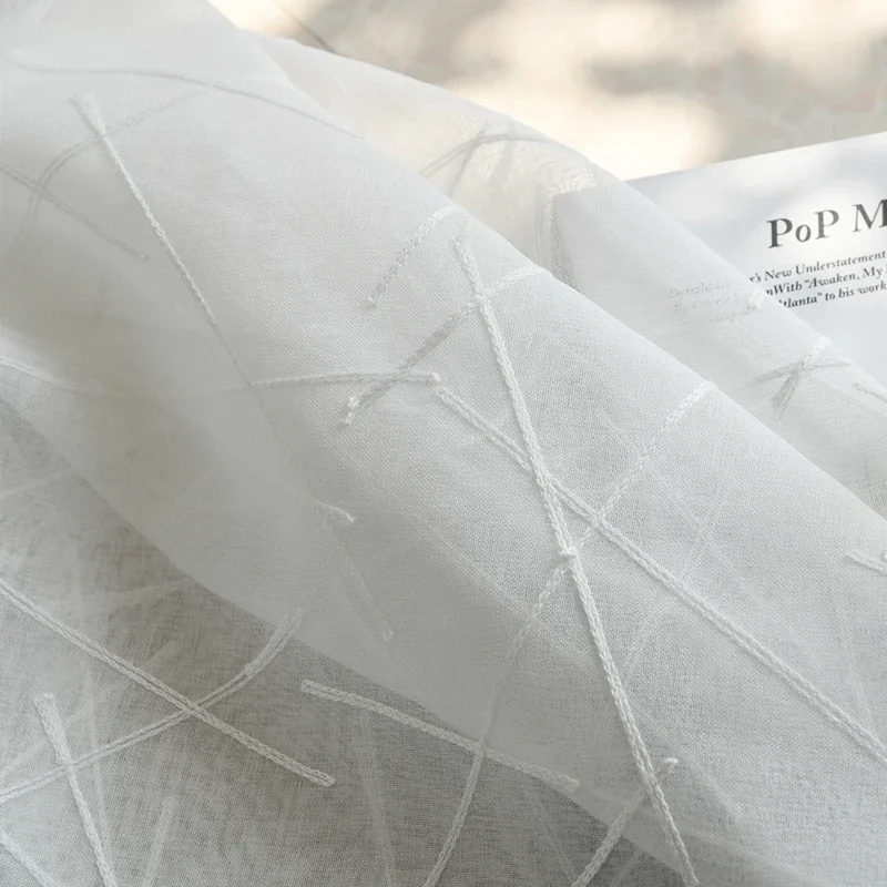 

Шифоновые шторы JFSGINS, белые, просвечивающиеся