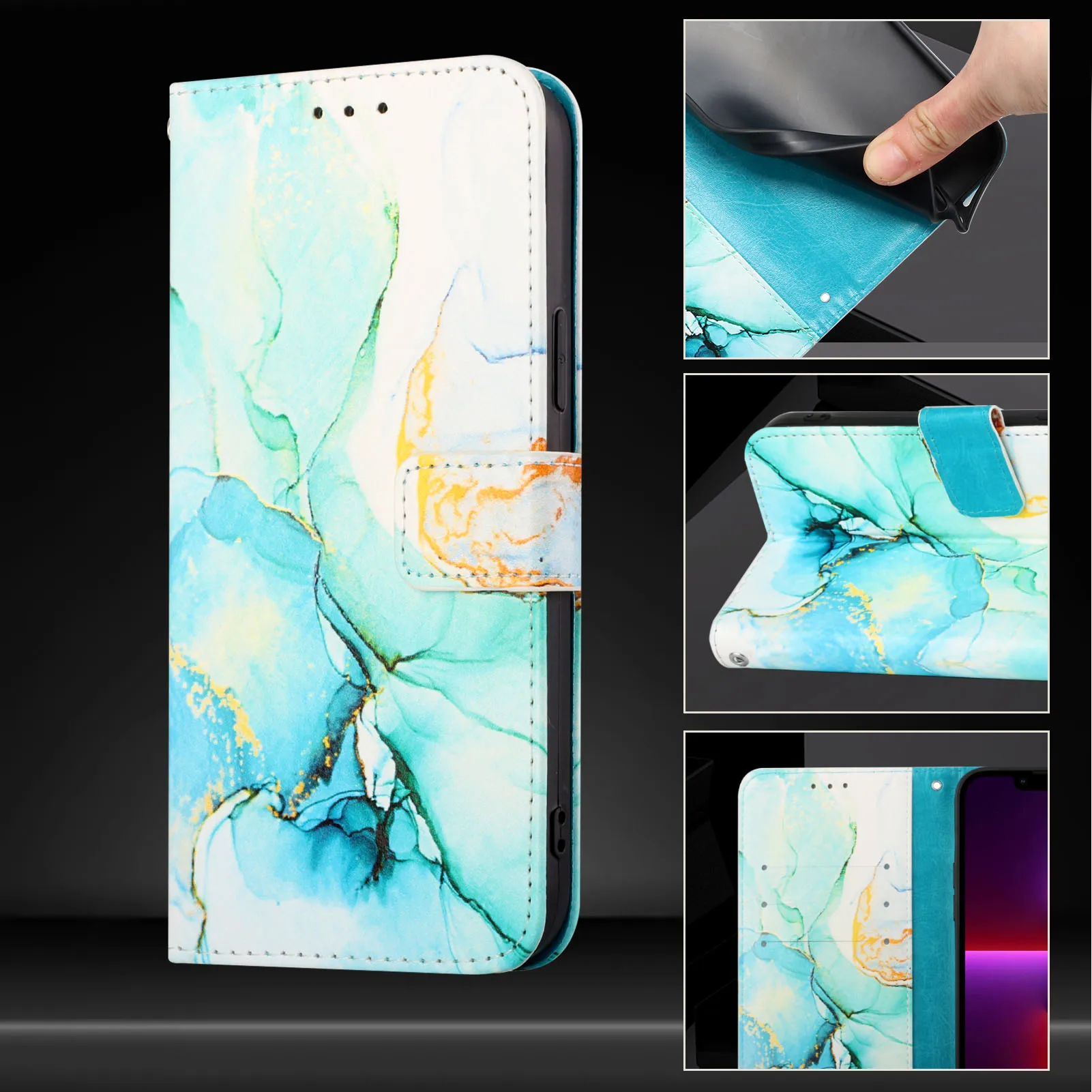 

Anti-Fingerprint Wallet Book Phone Flip Cover For estuche Infinix Smart 5 Pro Leaves Cases Infinix HOT 10i Capinha Protective