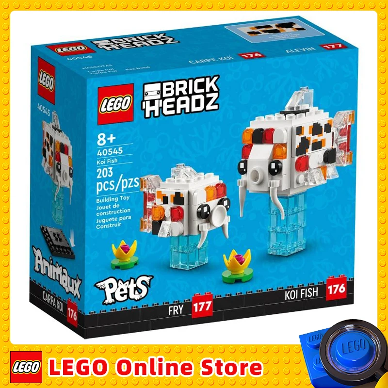 

LEGO 40545 Brick Headz Koi Fish Building Set 203 Pieces 2 Fish ‘swimming’ In A Brick-built Pond