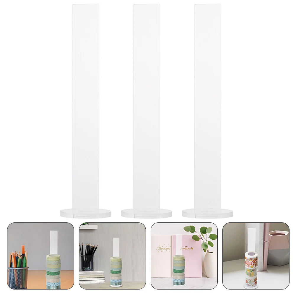 

Tape Acrylic Holder Rack Washi Display Storage Shelves Stand Shelf Organizer Dispenser Riser Roll Clear Packaging Racks Adhesive