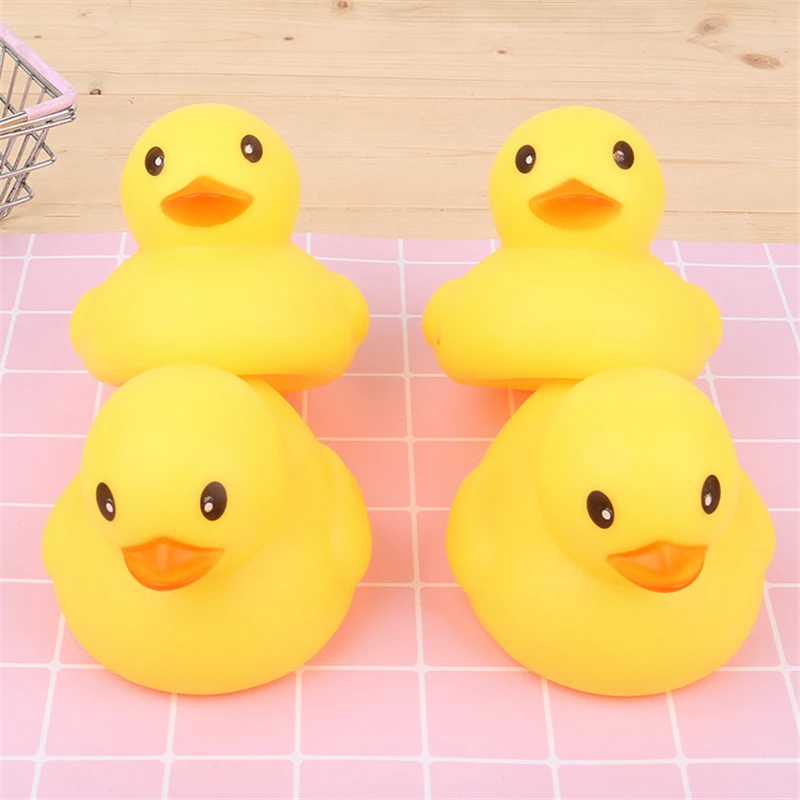 Baby Rubber Race Fun Educational Musical for Children Squeaky Duck Bath Toys Big Yellow Duck Bathroom Water Bathing Toys