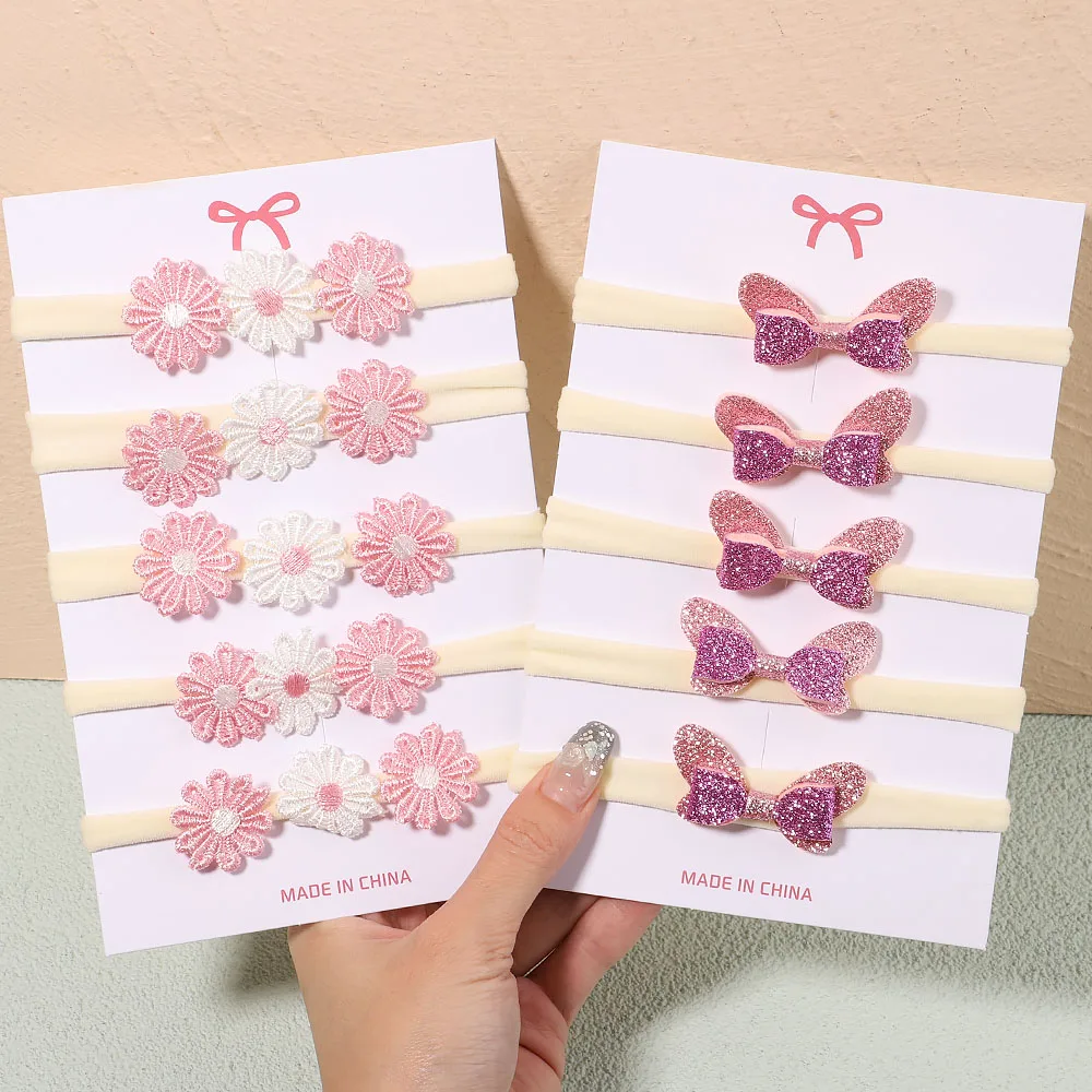 

5 шт./комплект, эластичные нейлоновые ленты для волос