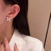 korean earrings simple temperament female geometric imitation pearl alloy stud earring women earrings girl gift