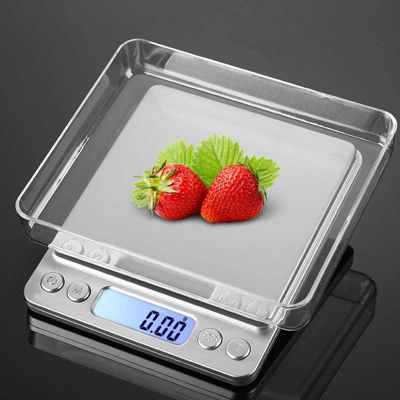 

HOT Portable Electronic Food Scales 3000g/0.1g Postal Kitchen Jewelry Weight Balance Digital Scale 500g 0.01 Precision Scale