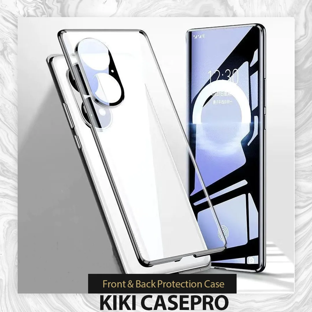 

360 Full Protect Magnetic Case For Huawei P50 pro P30 P40 Double Sided Glass Cover HD goggles Camera Full Lens Protection