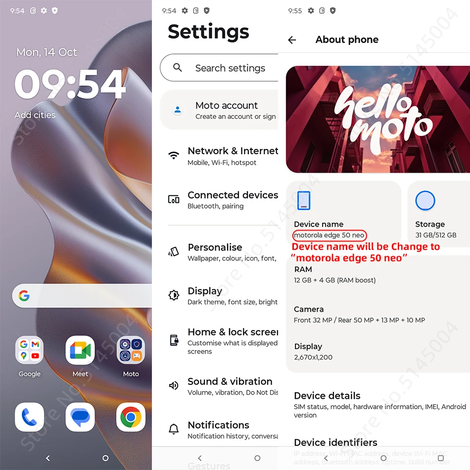 Смартфон Motorola Moto S50 12/256ГБ 12/512ГБ china