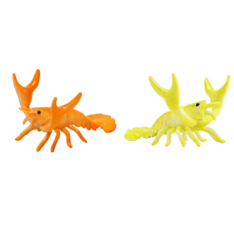 

2PCS Creative Cute Lobster Model Pen Holder Weightlifting Lobster Bracket Storage Rack Pen Rack, Yellow & Orange
