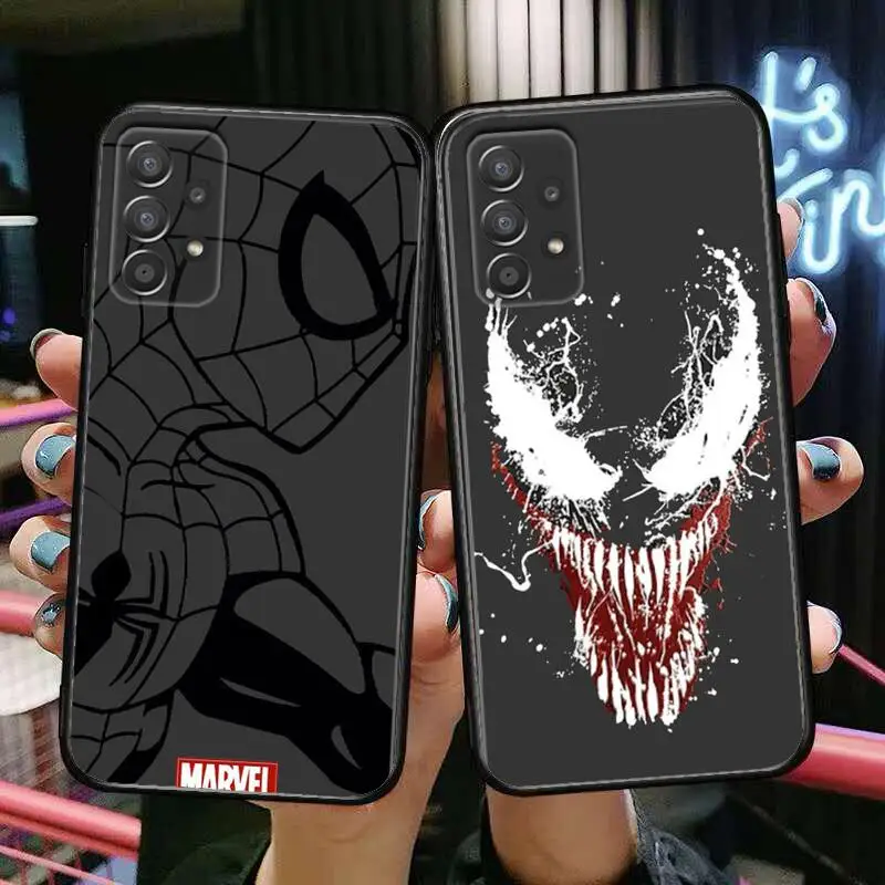 

Spiderman Venom Phone Case Hull For Samsung Galaxy A70 A50 A51 A71 A52 A40 A30 A31 A90 A20E 5G a20s Black Shell Art Cell Cove