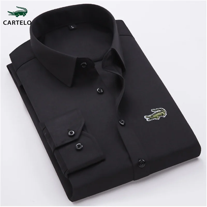 

2023 Spring/Summer Business casual new integrated embroidered men's fashion shirt Men's casual long-sleeved shirt for men