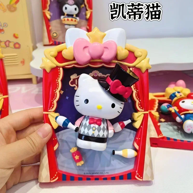 Sanrio цирковая серия фигурки магнитные Kuromi Hello Kitty My Melody Cinnamroll мультяшная модель