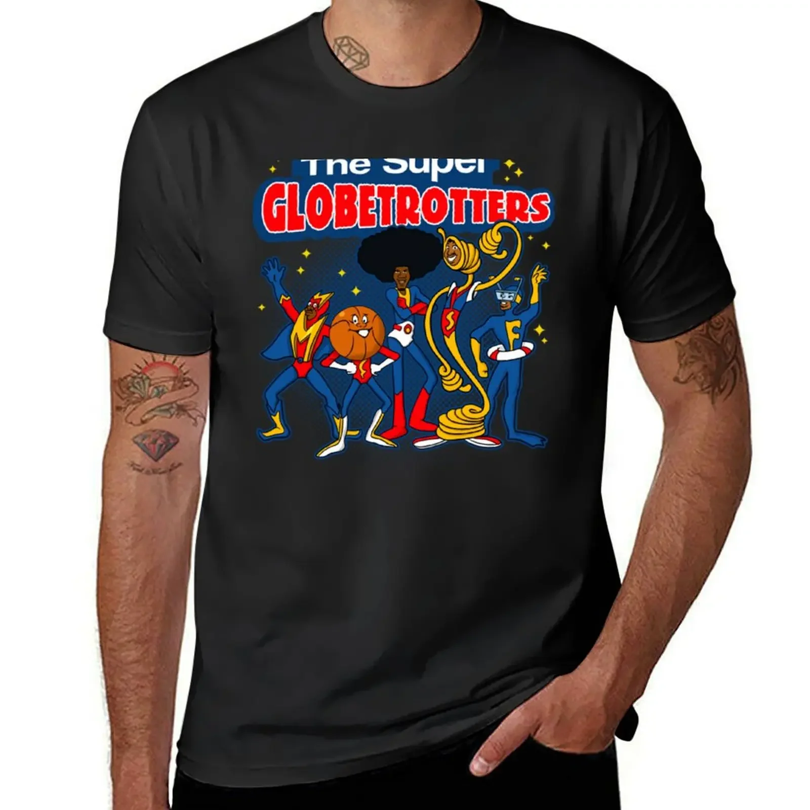Футболка Super Globetrotters дешевые подарки для парня футболки мужчин