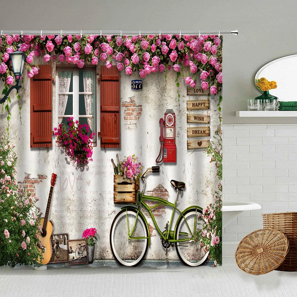 Занавески для душа с изображением бабочек и цветов настенные садовые