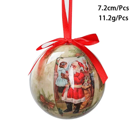 Красочные шары 2023, Рождественские шары, украшения для рождественской елки, украшения, рождественские шары 7,2 см, товары для новогоднего праздника, платья
