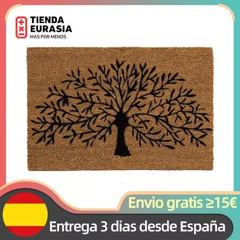 

NEW IN Funny Doormat Maps Style PISO Coconut Fiber Doormat with Pvc Base Non-Sliding Entrance Door Home Decoration