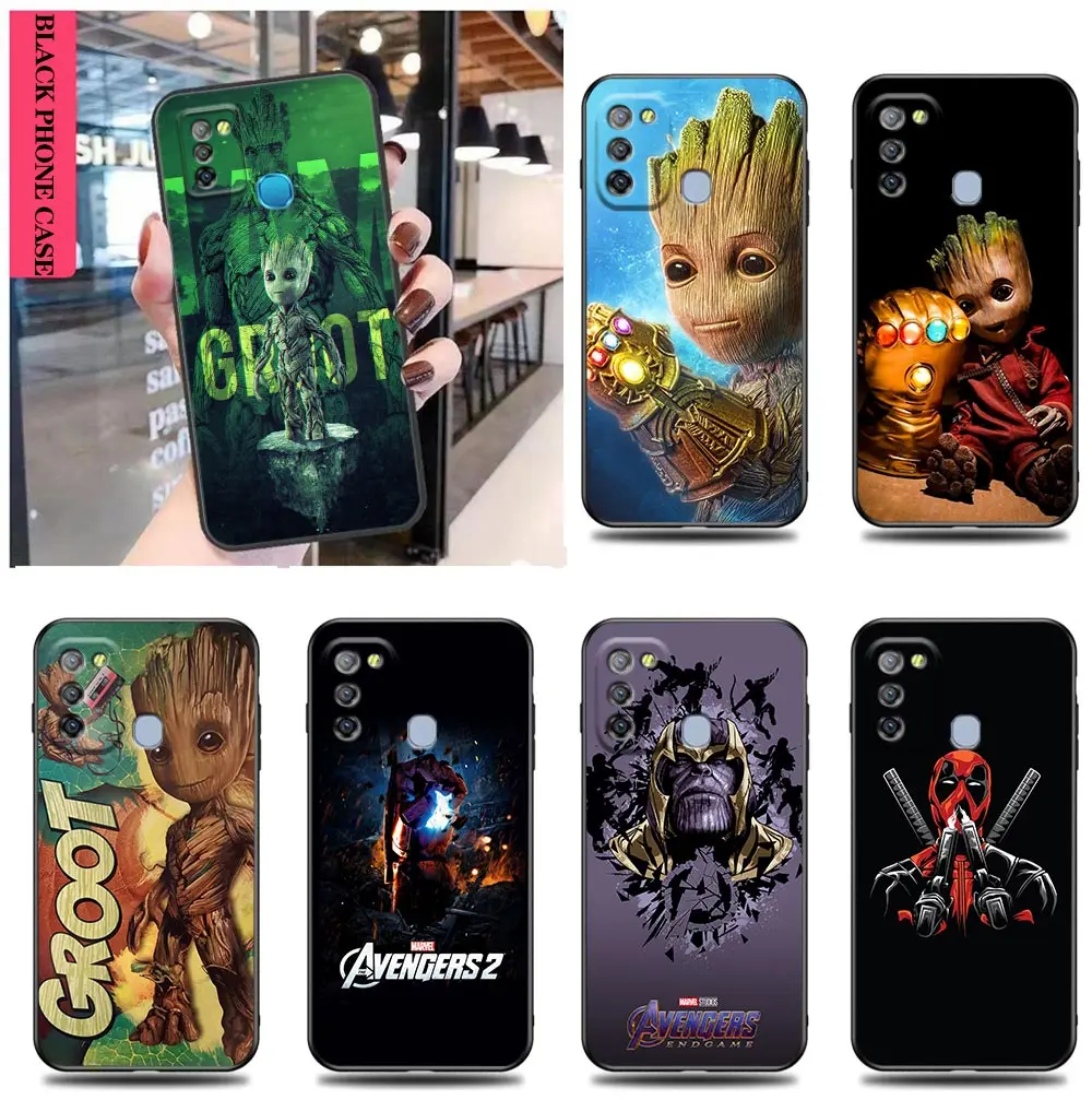 

Avengers Marvel Guardians Groot Case for Tecno Infinix Hot Note 8 9 10 10i 10S 11 11S 7 8i S5 SPARK SMART 4 5 6 GO Pro AIR Cases