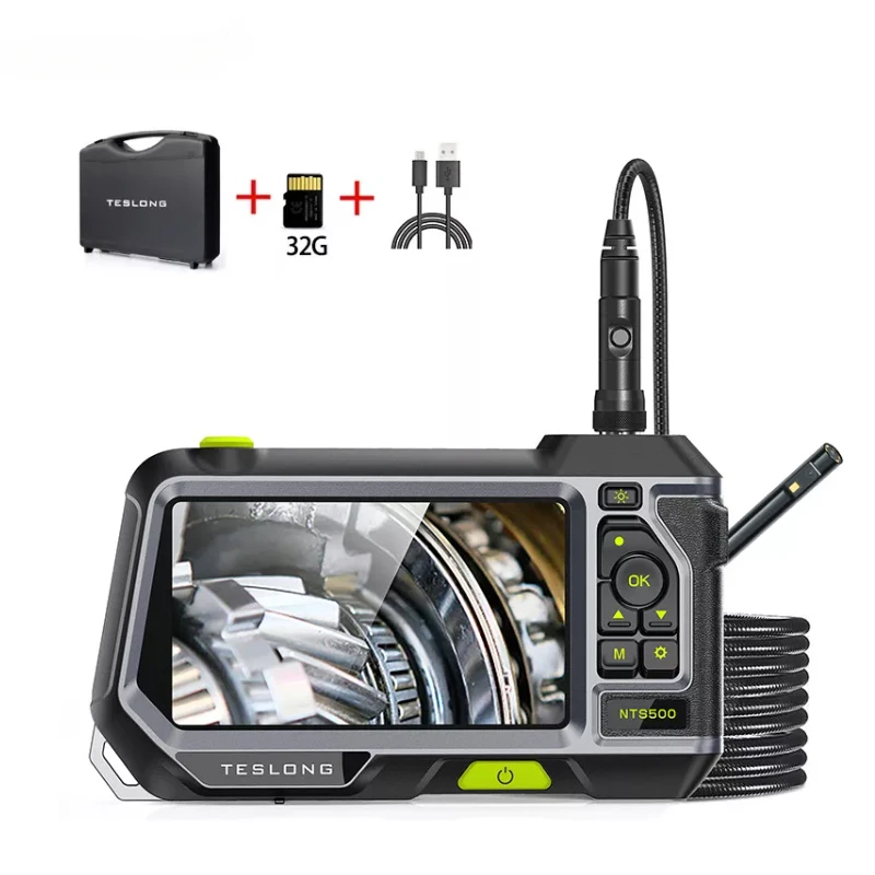 

Эндоскоп TESLONG NTS500-бороскоп с 5-дюймовым IPS-экраном, IP67 водонепроницаемая камера 1080P HD для осмотра автомобильных труб и сантехнических работ
