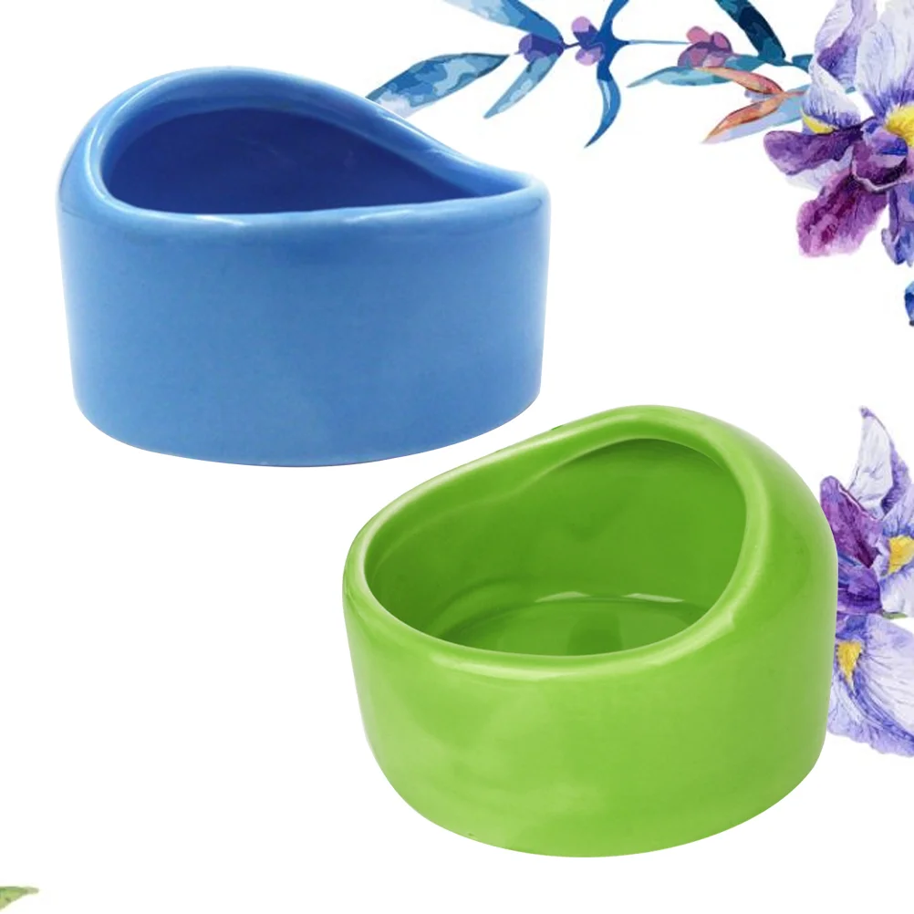

2 Pcs Hamster Bowls Ceramic Anti-tilt and Chew Resistant Food Bowls for Small Rodents Gerbil Hamsters Mice Guinea Cavy