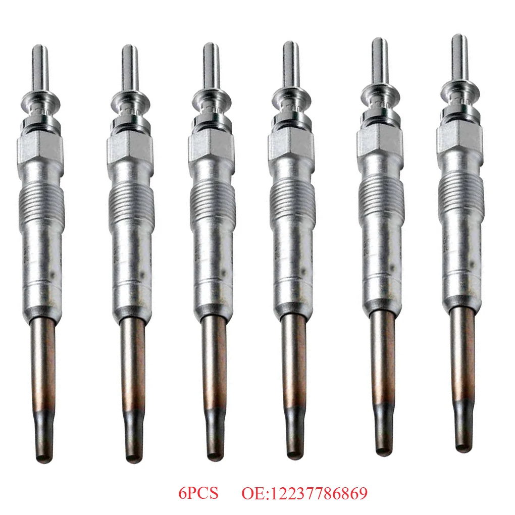 

6PCS/Set Replacement for 330d 335d 525d 530d 535d X5 X6 Diesel Heater Glow Plugs 12237786869 0250402002