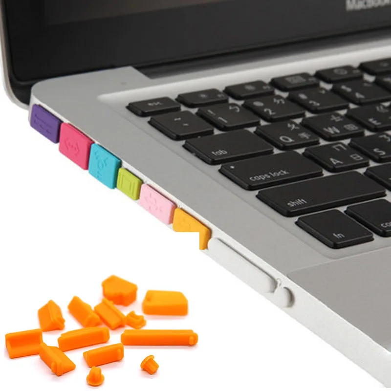 

12pcs Colorful Silicone Anti Dust Plug Cover Stopper Laptop Dust Plug Notebook Dustproof USB Dust Computer Office Accessories