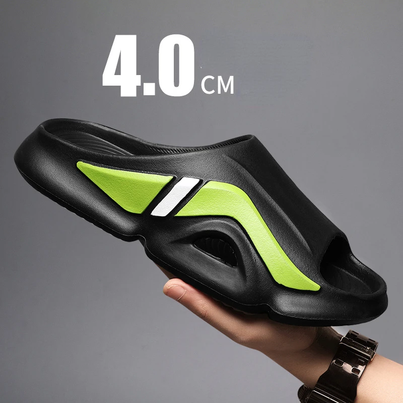 

Men Thick Sole Summer Outdoor Beach Slides Men EVA Anti-slip Bathroom Anti-Slip Slippers Soft Fashion Sports Thick Soled Slipper