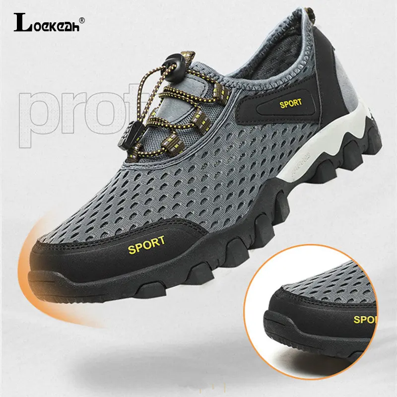 Men Wear-resistant Breathable Climbing Outdoor Trekking Sports Sneaker Male Comfortable Non Slip Quick Dry Mountain Hiking Shoes