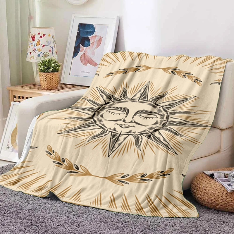 

Mysterious celestial blanket Sofa Travel household blankets for beds Household and office warm Black gold blanket custom blanket