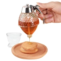 jar portable storage pot holder syrup dispenser drip container cup acrylic squeeze bottle kettle honey juice dispenser