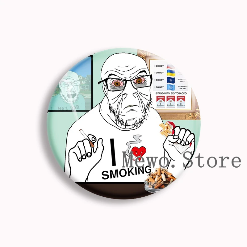 

Металлическая булавкa Wojak Soyjak