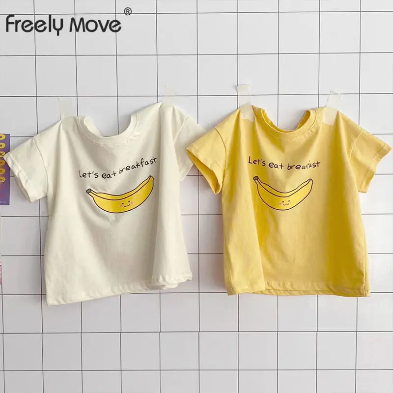 

2023 Summer Children Boys Girls T-shirt Letter Cartoon Short Sleeve T-shirts for Kids Soft Kids Tops Unisex Clothes