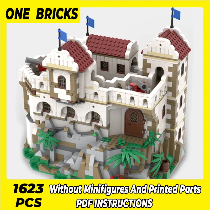 

Technical Moc Bricks Castle Model Spanish Soldiers Fort Modular Building Blocks Gifts Toys For Children DIY Sets Assembling