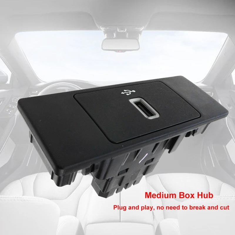 

Car CarPlay Medium Box Hub Plug and Play Durable USB Interface Module Adapter Cover for Ford Sync 3