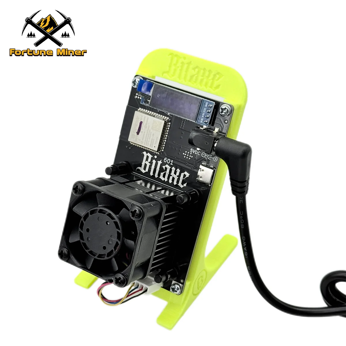 Фото Новый Bitcoin Gamma 601 Lucky Miner 1.2TH/s 18W Asic Chip Solo Miner для майнинга BTC Bitcoin, с вилкой UK/US/AU/BR/EU, желтый №3