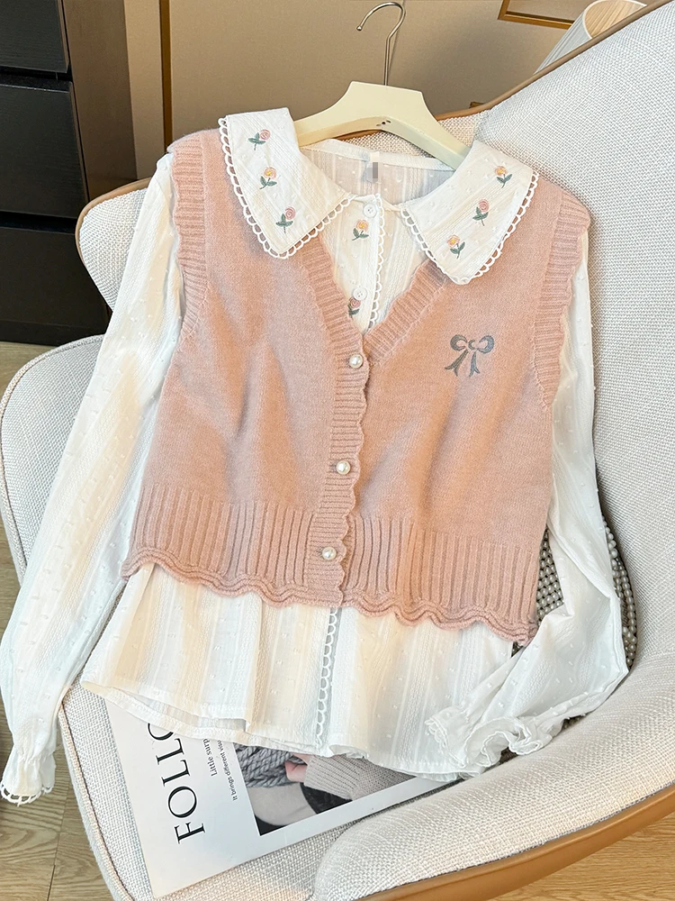 Gaganight женский жилет с бантом и V-образным вырезом кружевной без рукавов Новинка