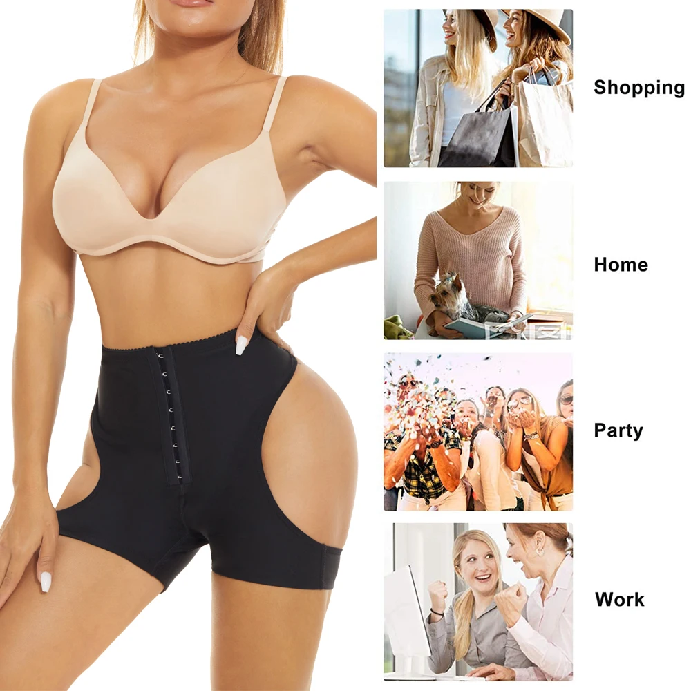 LANFEI Butt Lifter Shaper Panties Women Hook Midle Waist Push Up Shapewear Panties Waist Trainer Hip Up Body Shapewear