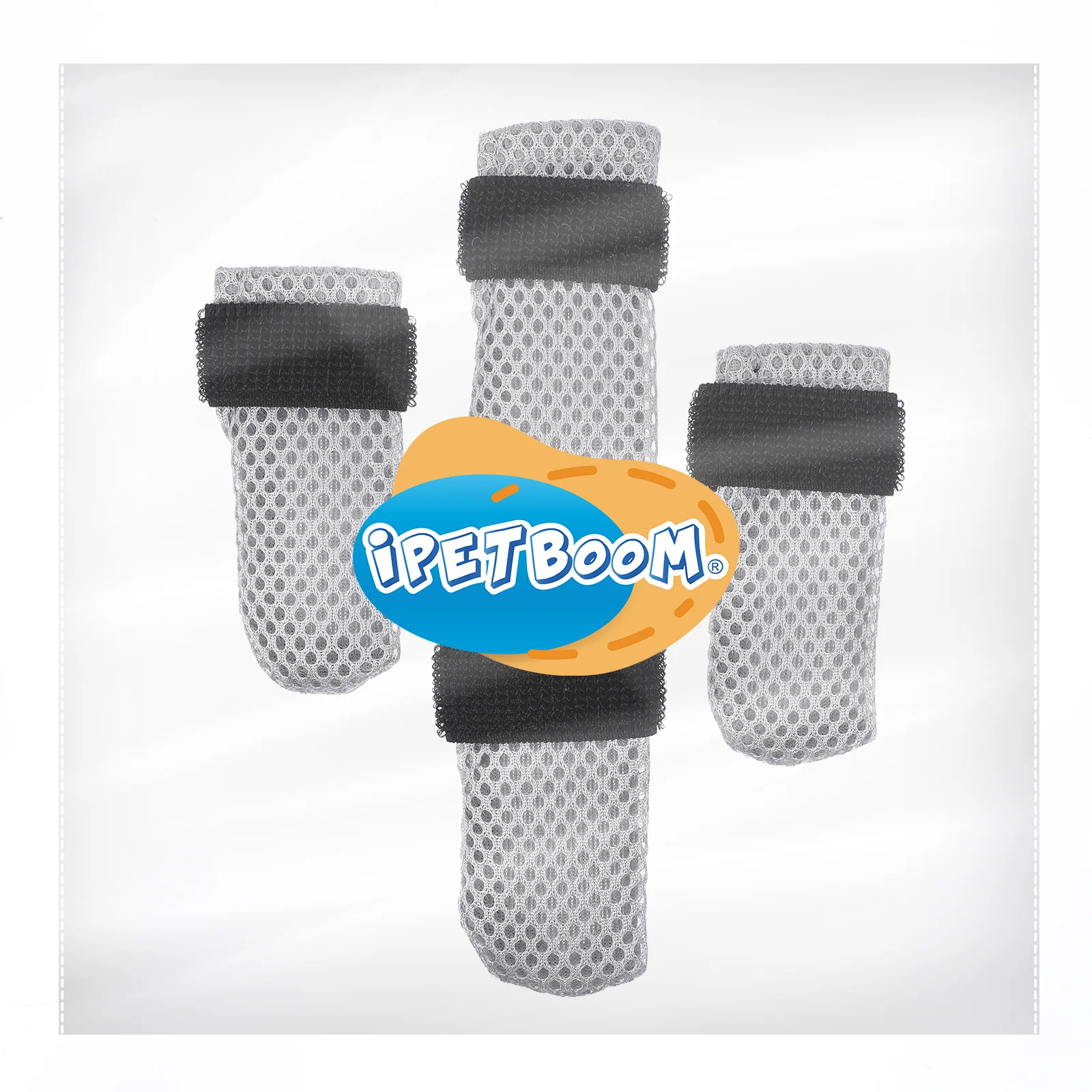 4 Pcs Cat Boots Anti Scratch Shoes Feet Sleeve Covers Polyester Claw Caps for Cats