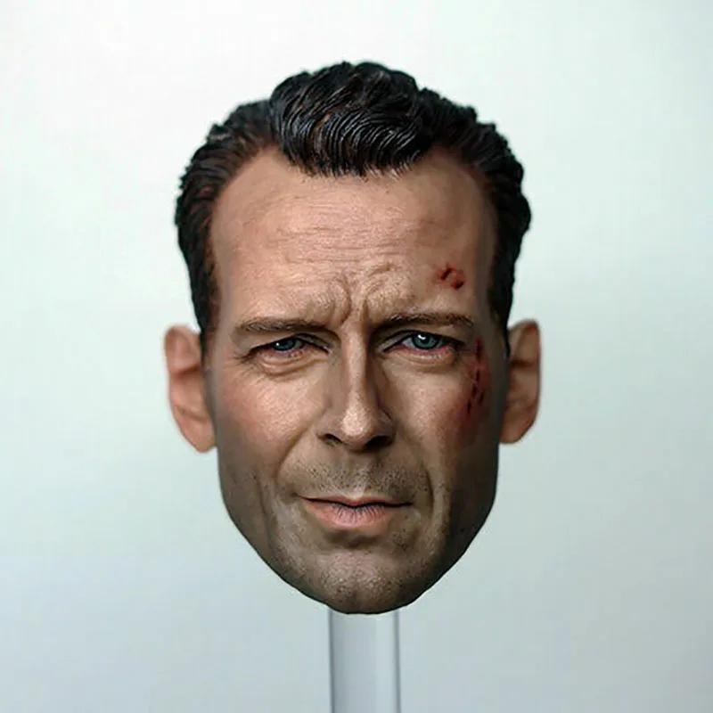 1/6 Bruce Willis Carving Wounded Ver. Male Head Sculpt model For Man Soldier Action Figure Body | Figures
