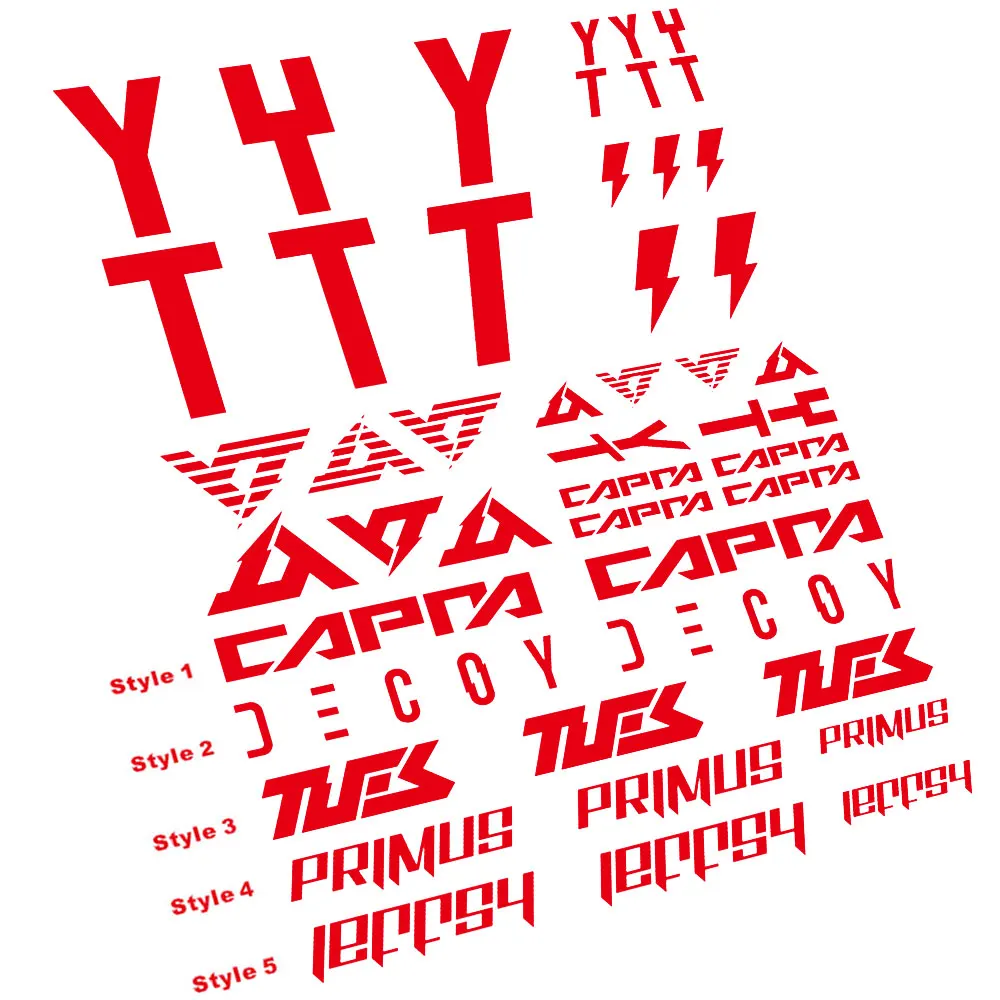Фото Наклейки-декали для рам велосипедов YT Industries CAPRA, TUES, JEFFSY, DECOY, Primus Style, комплект для велоспорта №4