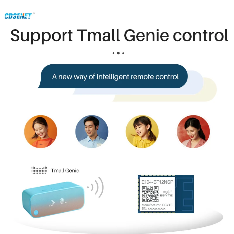 GFSK Blue-tooth Self Mesh Module 10 дБм 2 4 ГГц BLE E104-BT12NSP CDSENET 60 м Поддержка Sig V1.0 Макс. 16383 Узелки